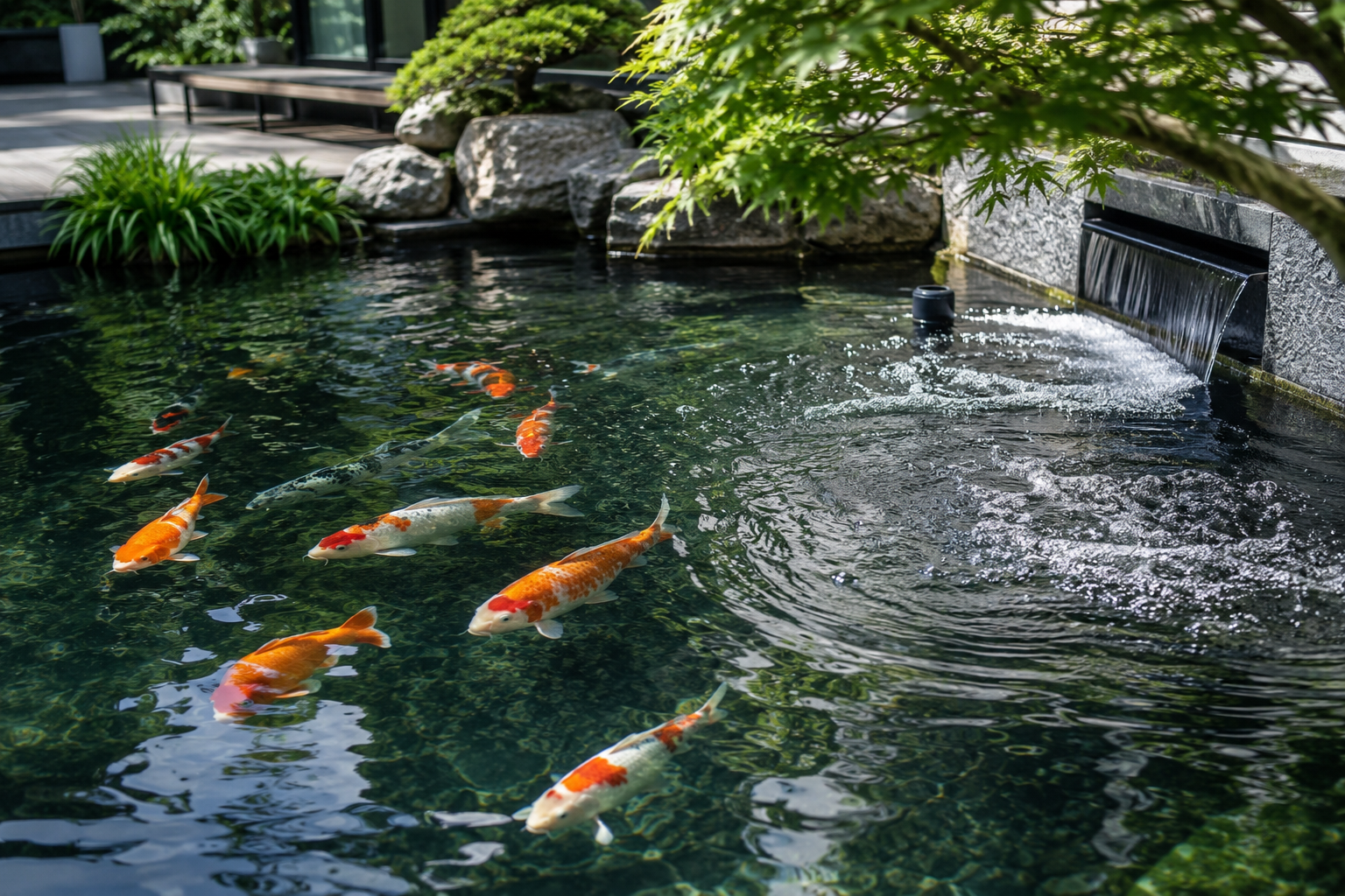 锦鲤夏季鱼池溶氧怎么管理